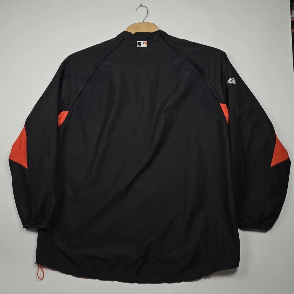 San Francisco Giants Majestic Authentic Jacket Men XL Convertible Sleeve 1/4 Zip